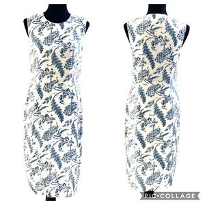Top Shop Midi Dress Peacock Print Size 8
